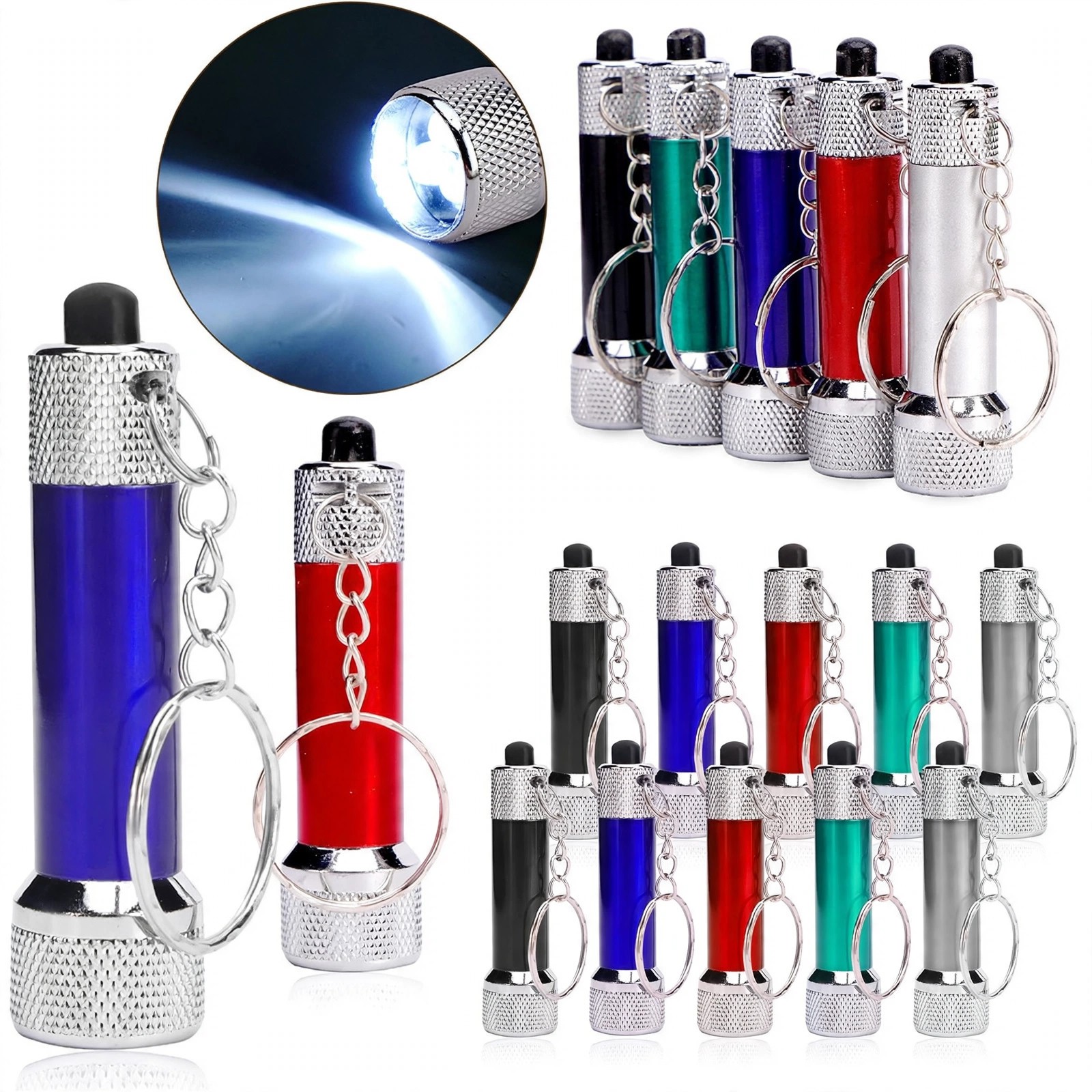 5-LED Metal Keychain Flashlight