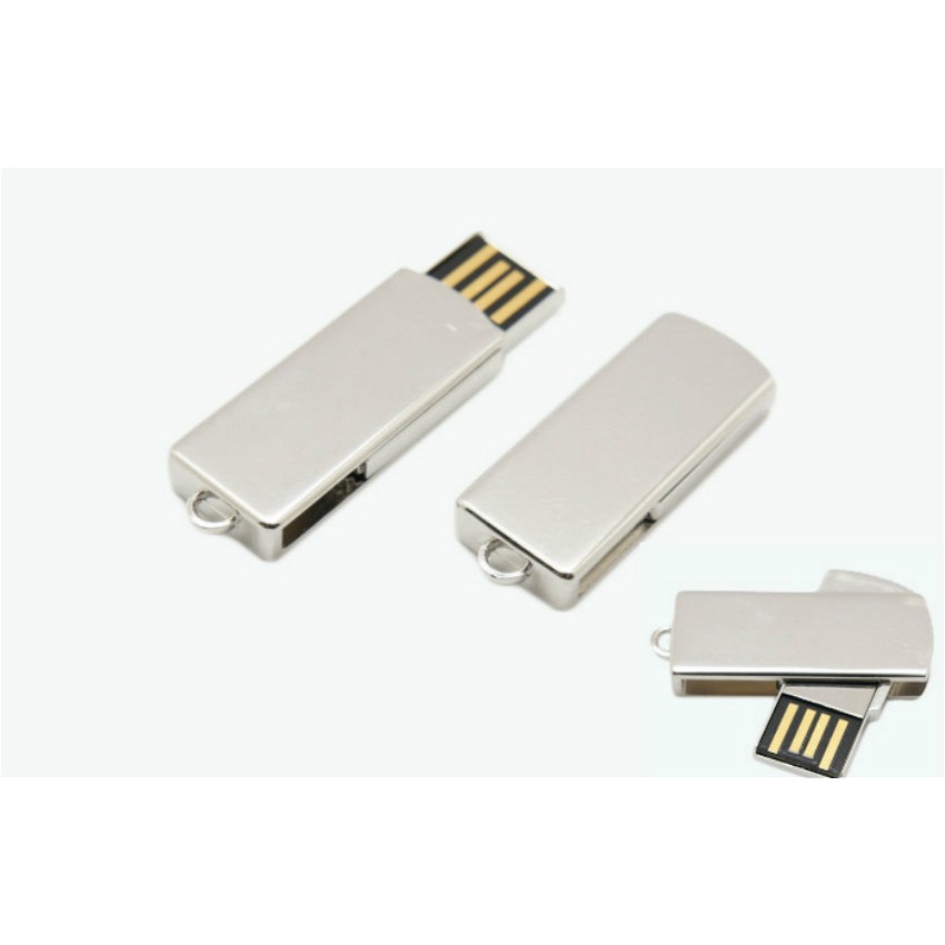 Metal Swivel USB 2.0 Flash Drive Keychain