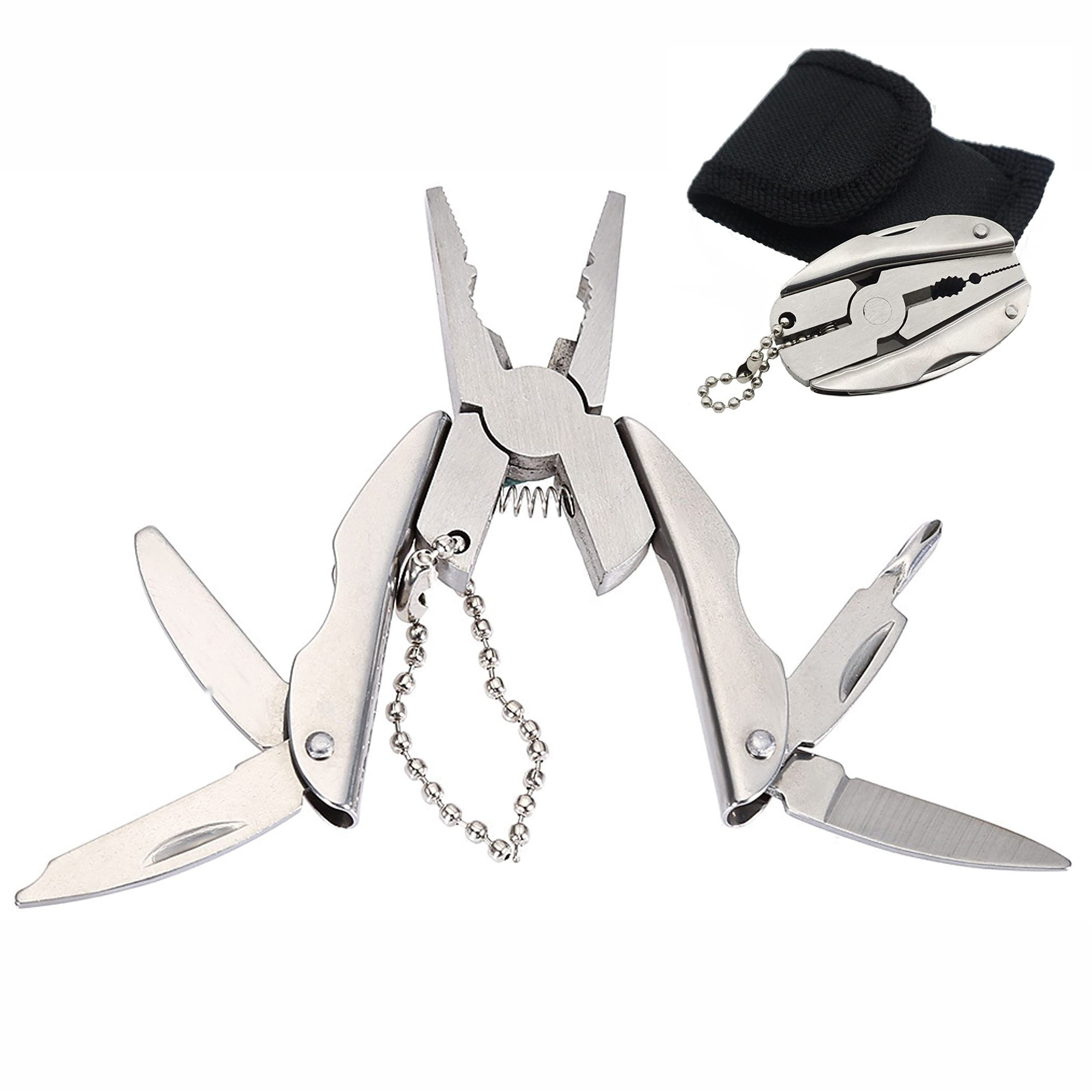 6-in-1 Mini Plier Multitool Keychain