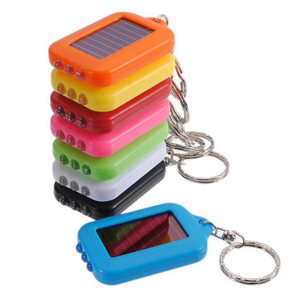 Mini Solar Rechargeable Keychain Flashlight