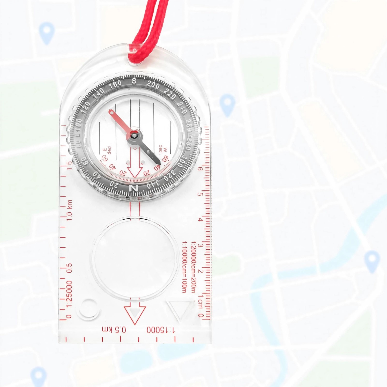 Waterproof Map Compass With Magnifier