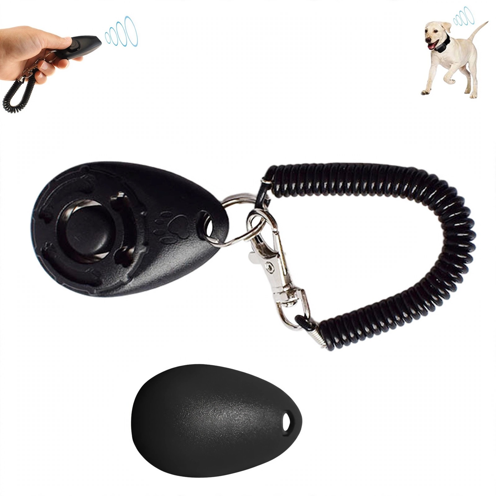 Pet Training Clicker Keychain With Wrist Strap