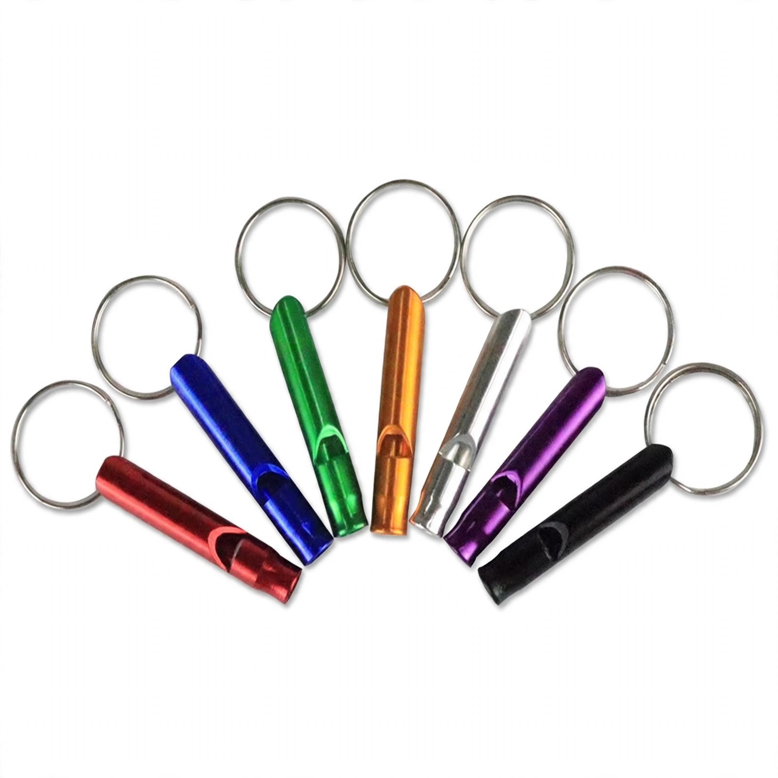 Aluminum Survival Whistle With Keyring