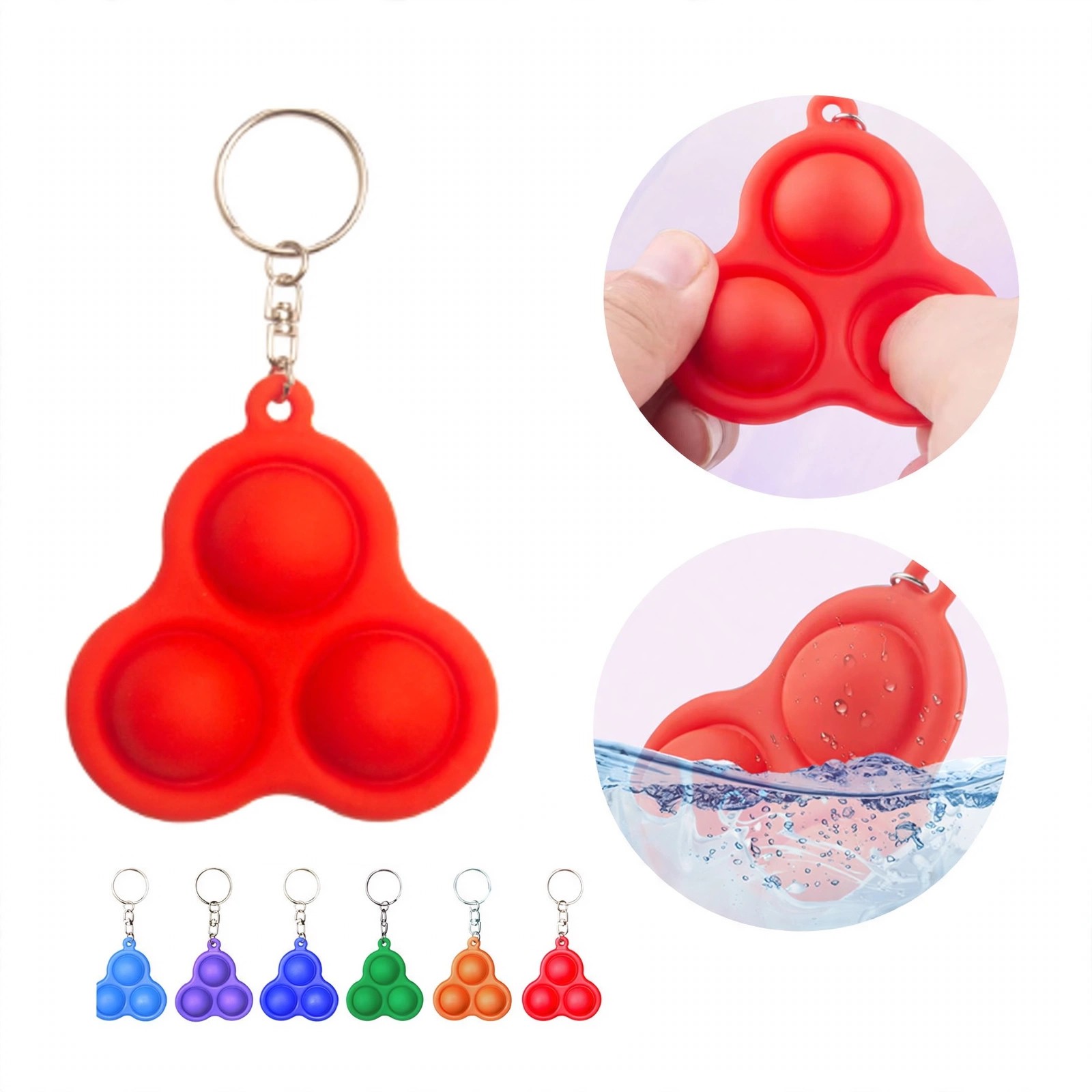 Squishy Silicone Stress Relief Key Ring