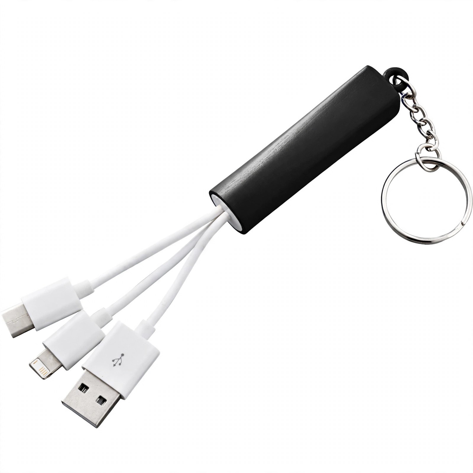 3-in-1 Light-Up Charging Cable Keychain