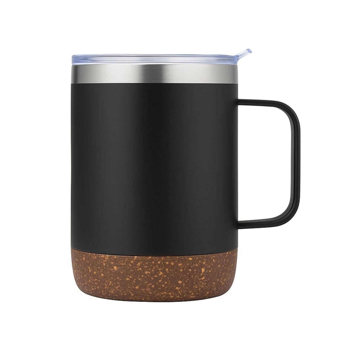 12 or 16 Oz. Stainless Steel Coffee Mug With Cork Base