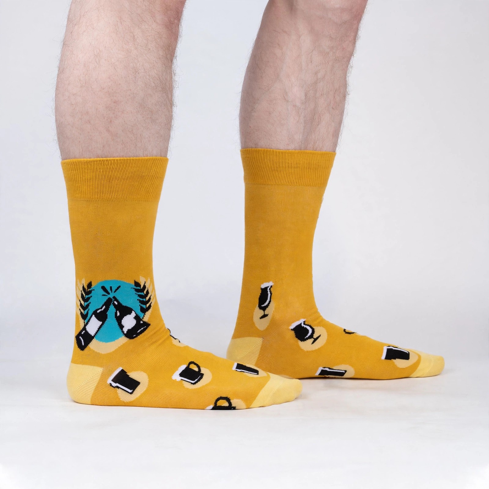 Beer Mug Pattern Novelty Socks