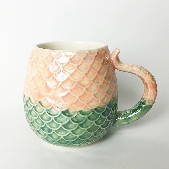 Mermaid Fish Scale Ceramic Mug