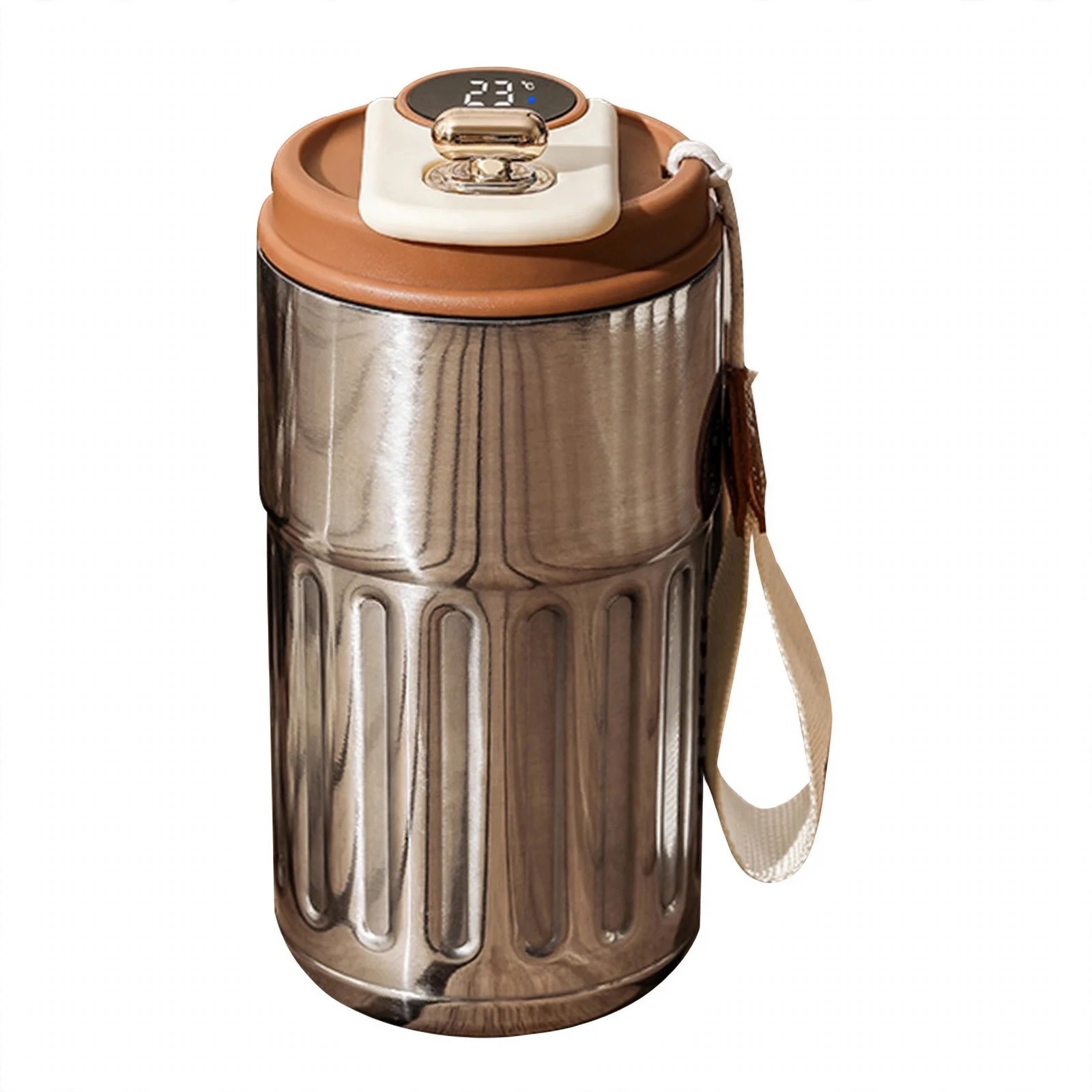 Stainless Steel Coffee Mug With LED Temperature Display