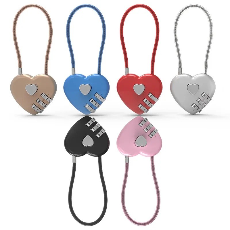 Heart-Shaped Combination Love Lock