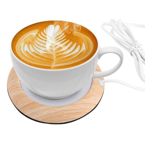 Wooden Heated Coaster Mug Warmer