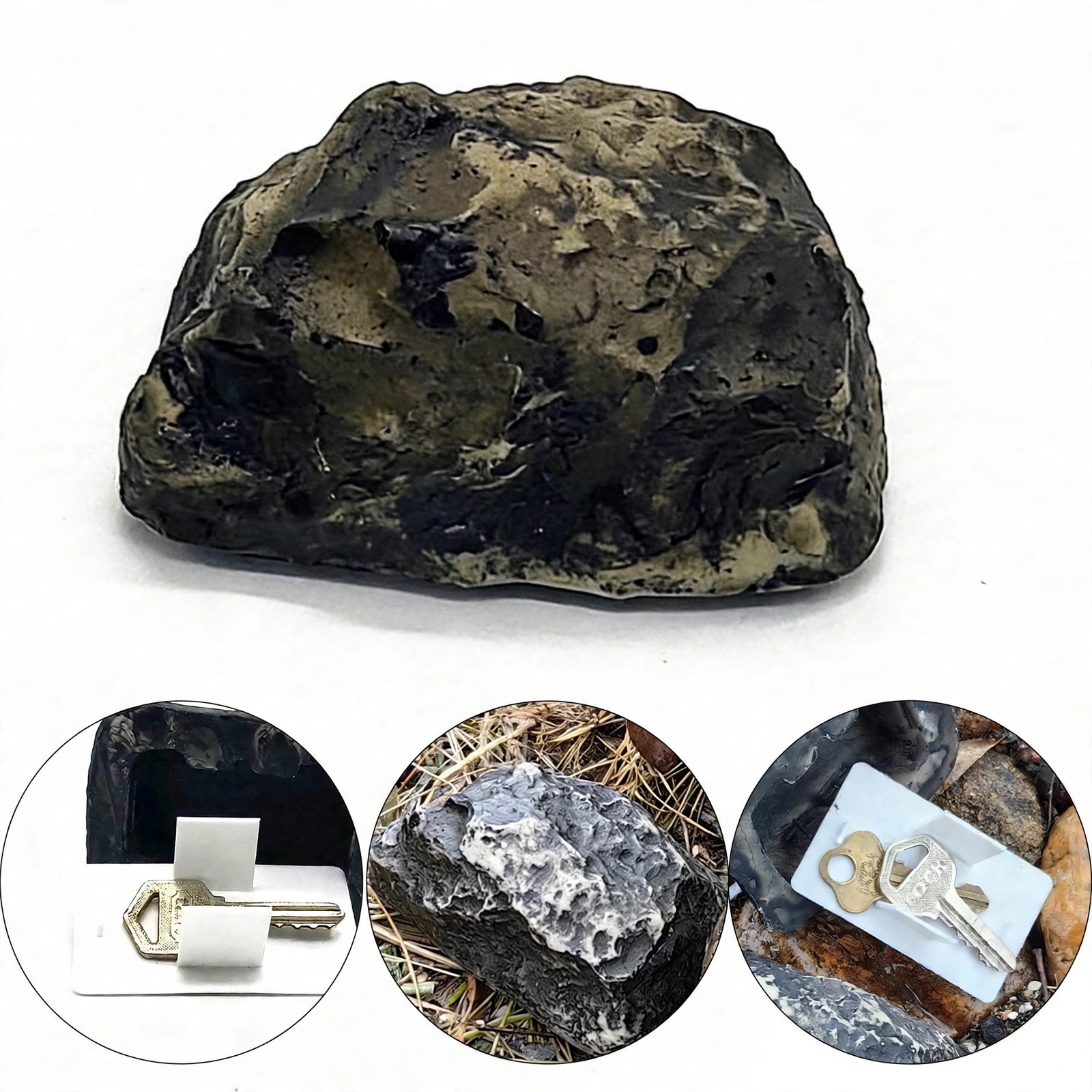 Tall Fake Rock Spare Key Hider