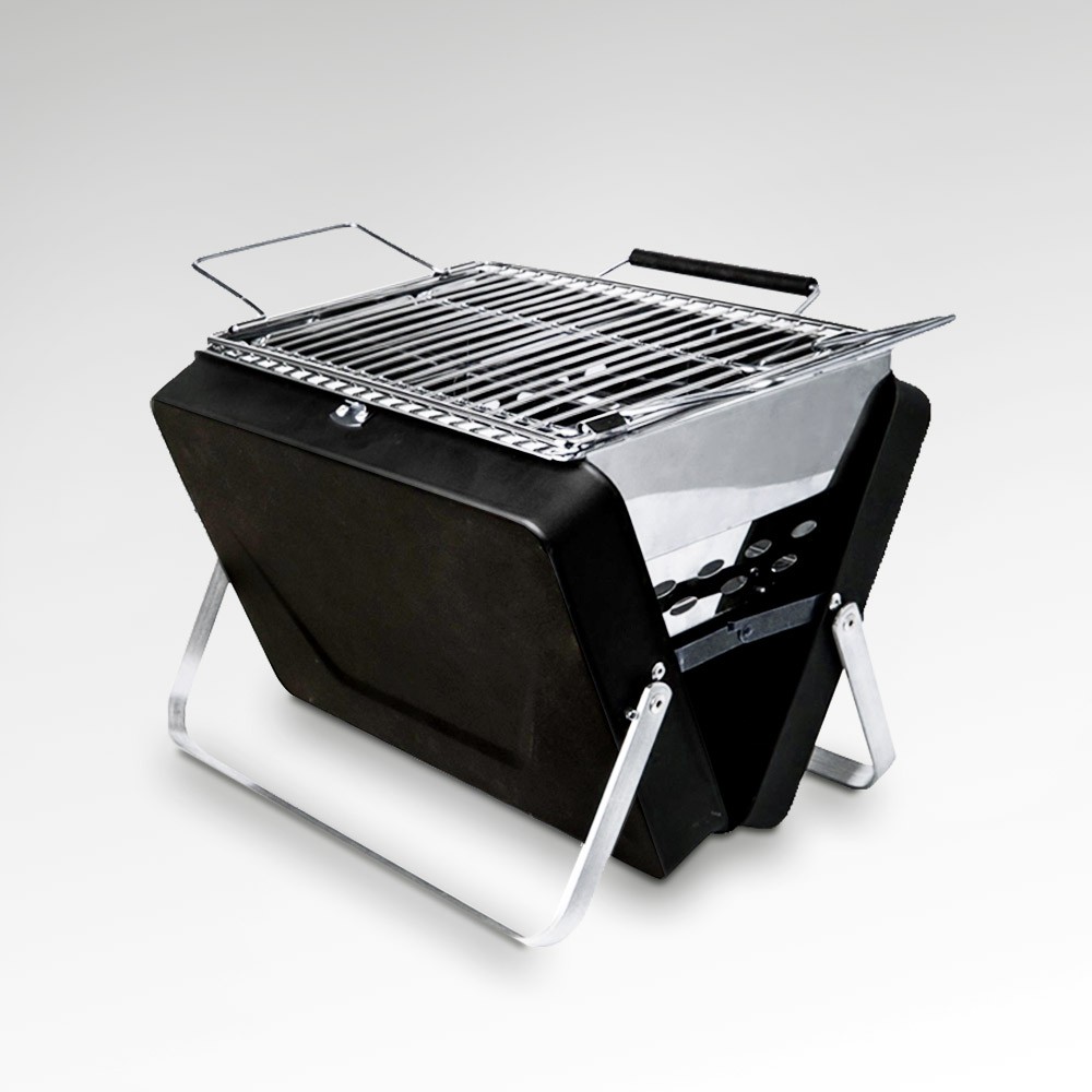 Portable Charcoal Grill With 3-Piece BBQ Tool Set