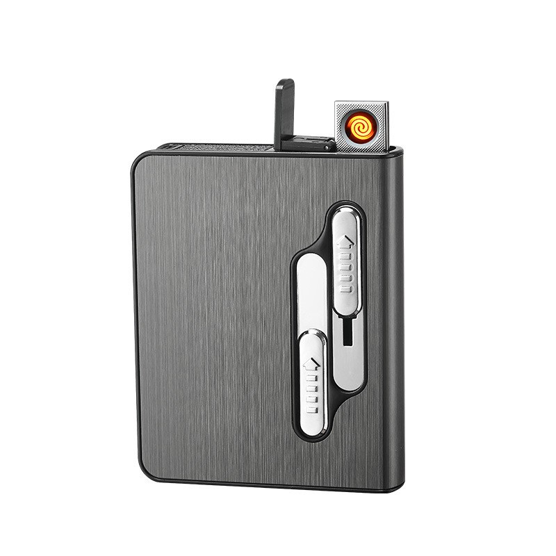 Rechargeable Cigarette Case With Electric Coil Lighter