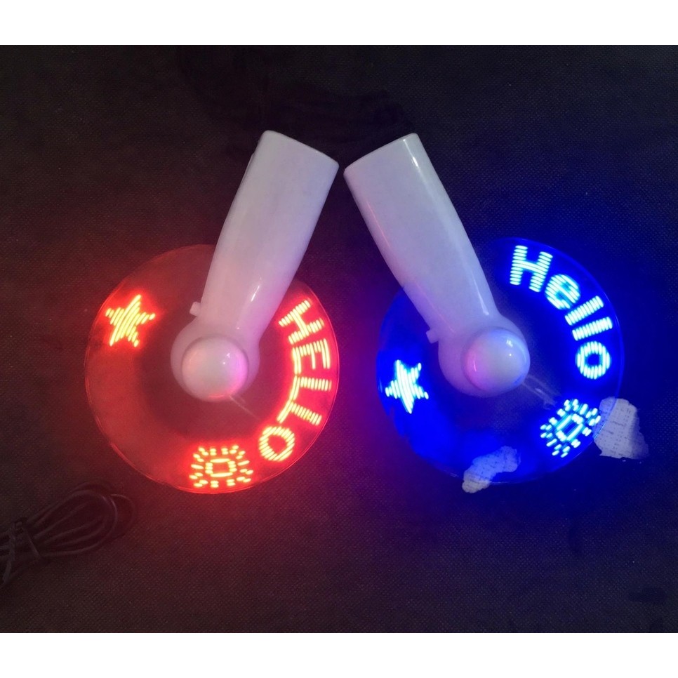 Rechargeable Handheld LED Message Fan