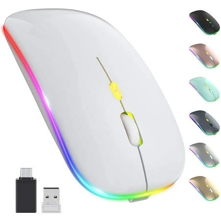 Rechargeable Silent Wireless Mouse With Adjustable DPI