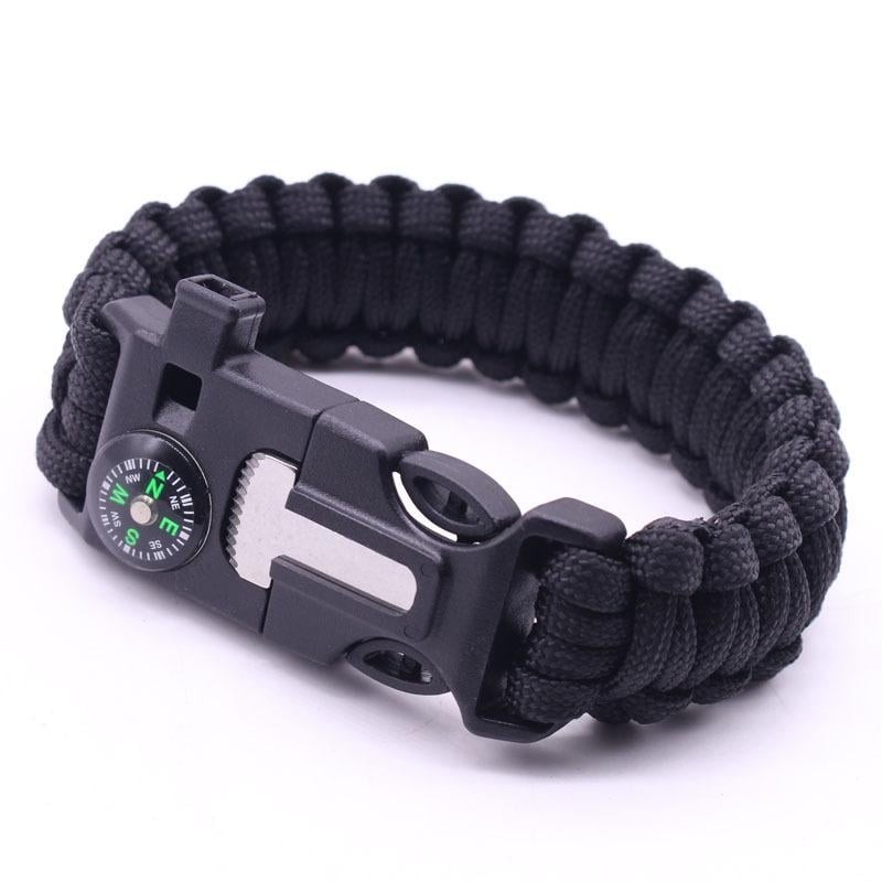 5-in-1 Paracord Survival Bracelet With Compass