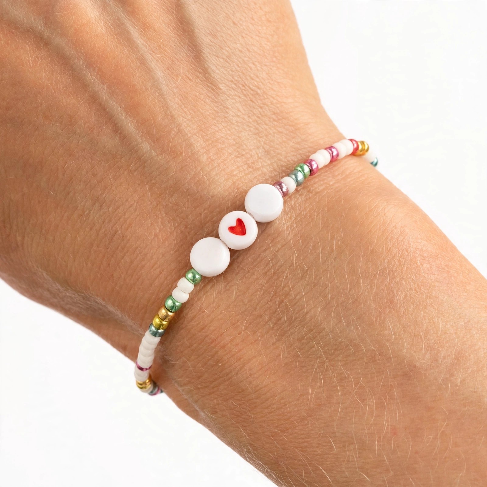 Seed Bead Alphabet Bracelet