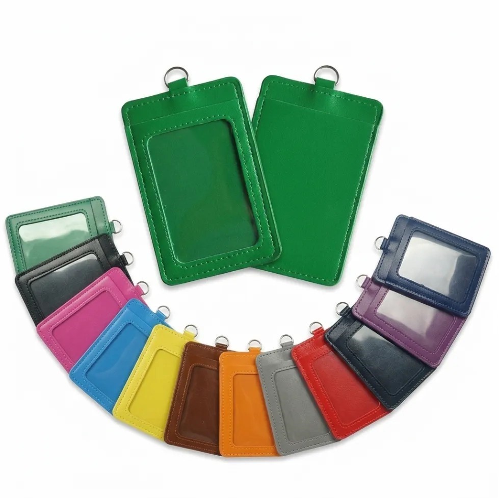 Faux Leather Card Holder With ID Window