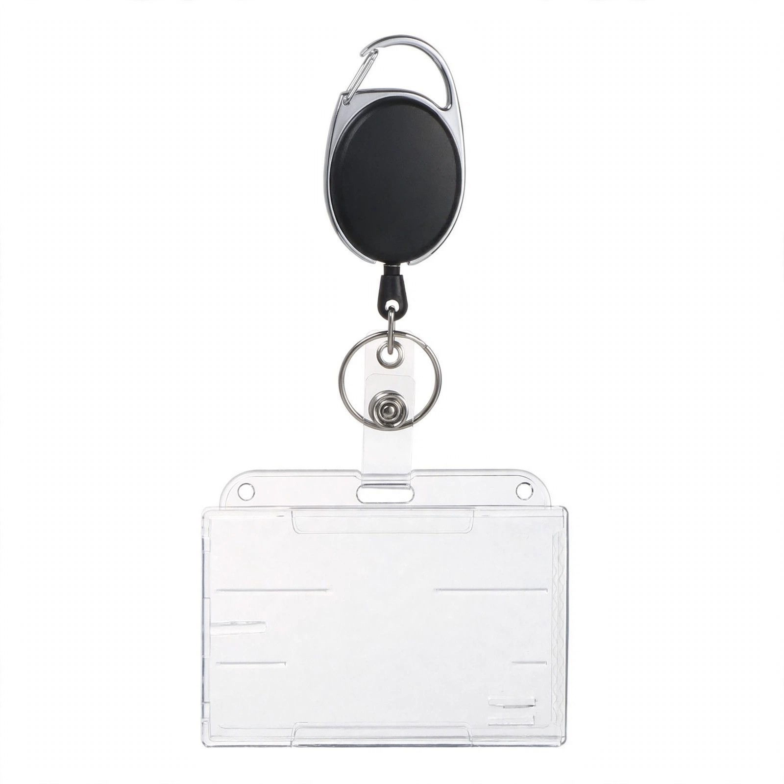 Horizontal Retractable ID Badge Holder