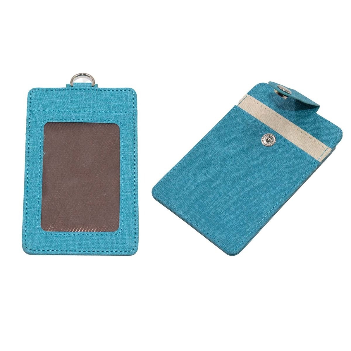 Snap-Button ID Card Holder With Window