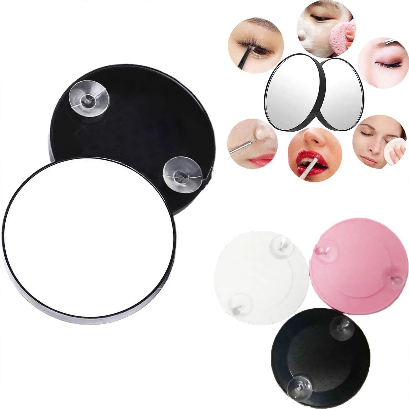 10X Magnifying Mirror With Suction Cups