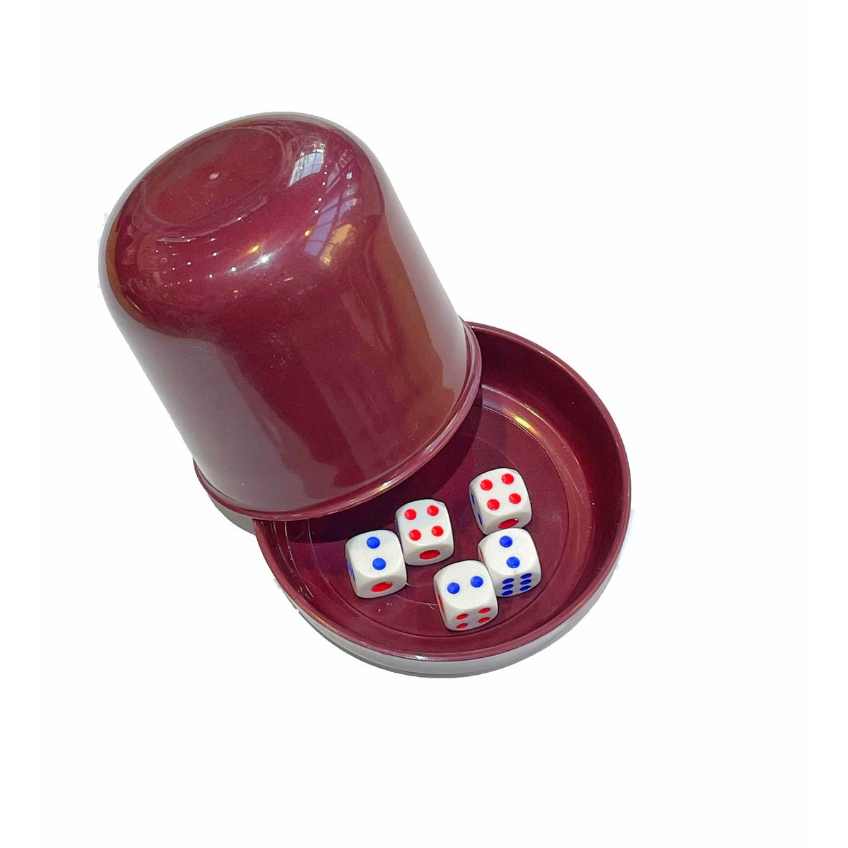 Plastic Dice Shaker Cup With 5 Dice