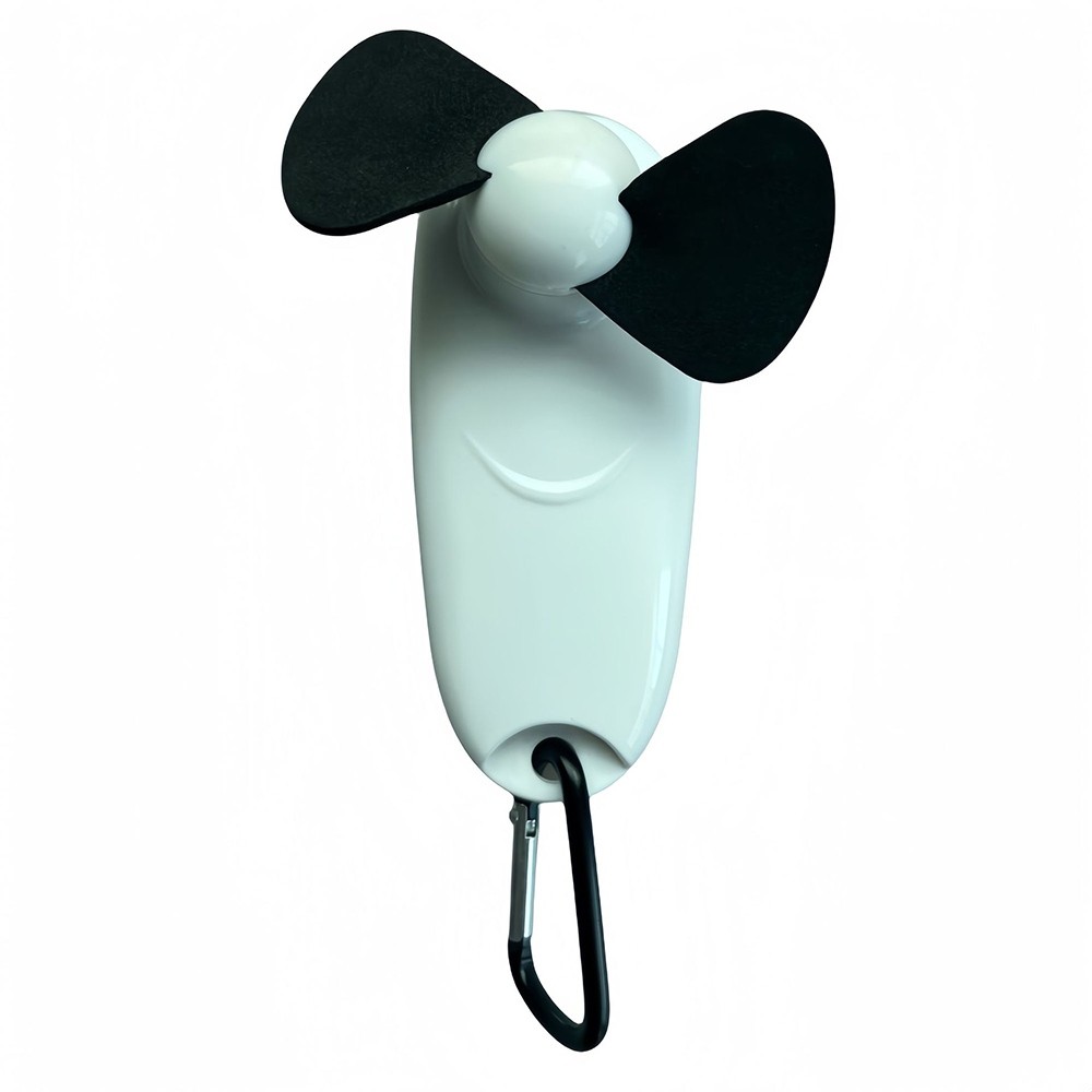 2-in-1 Mini Fan With LED Flashlight and Carabiner