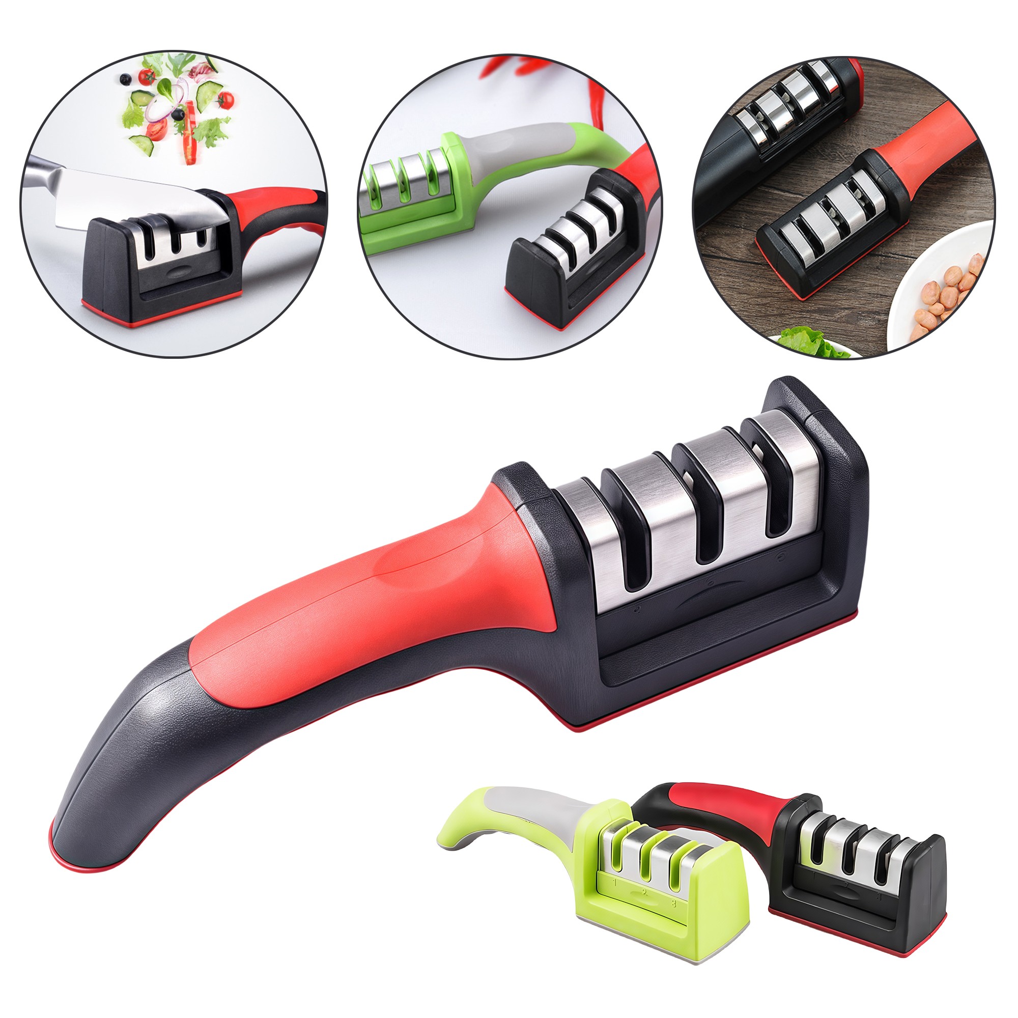 3-Stage Kitchen Knife Sharpener