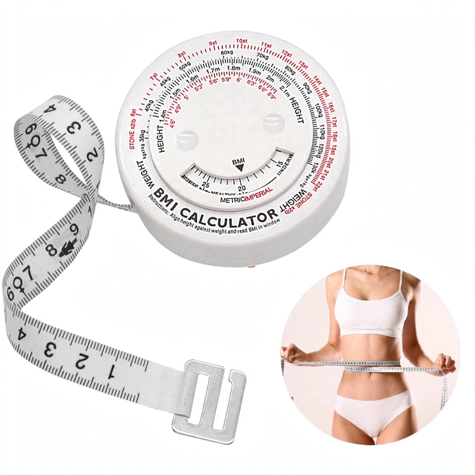 Retractable BMI Body Tape Measure
