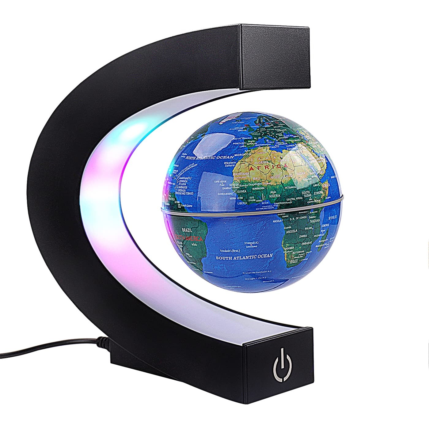 C-Shape Magnetic Levitating Globe With LED Light