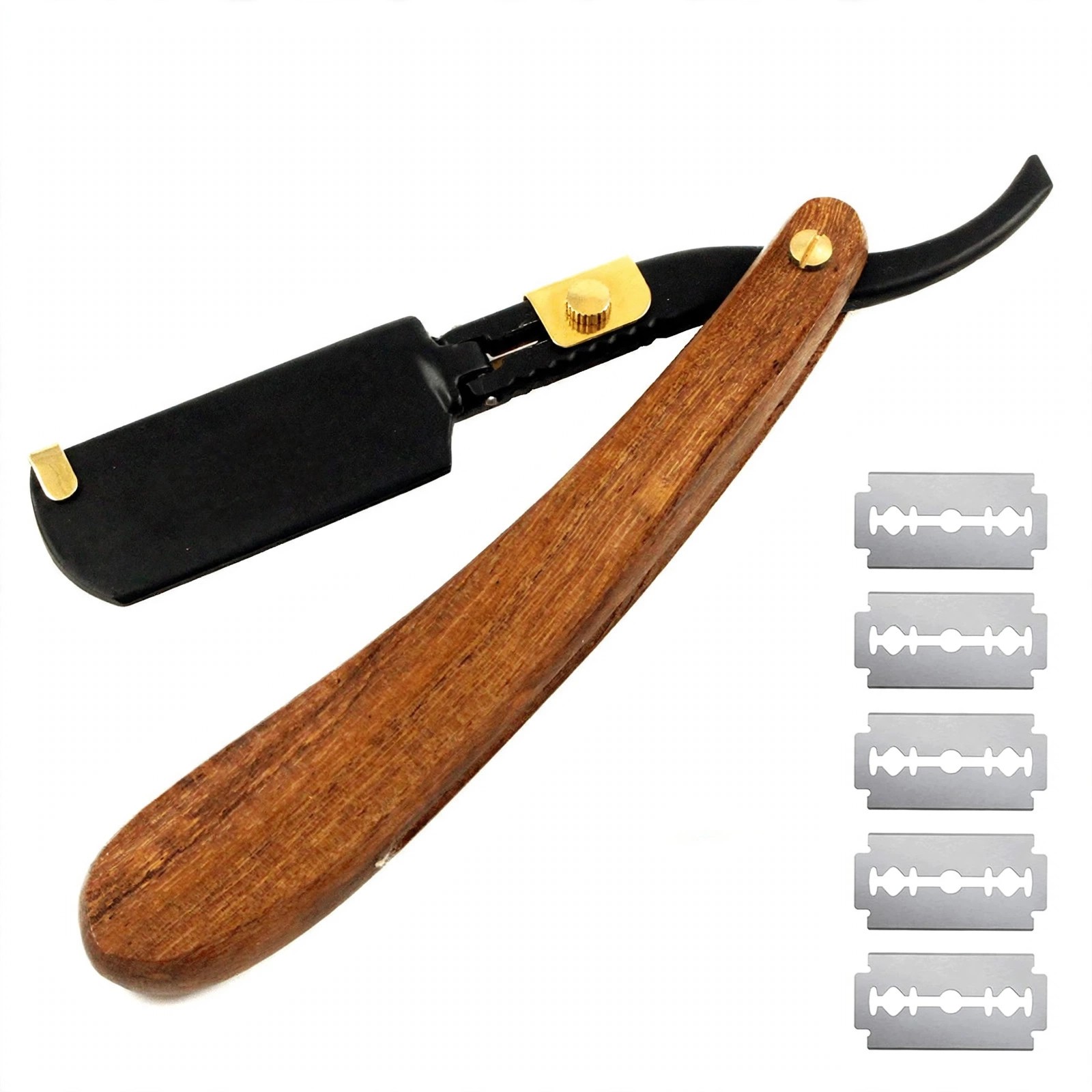 Folding Straight Edge Razor With Replaceable Blades