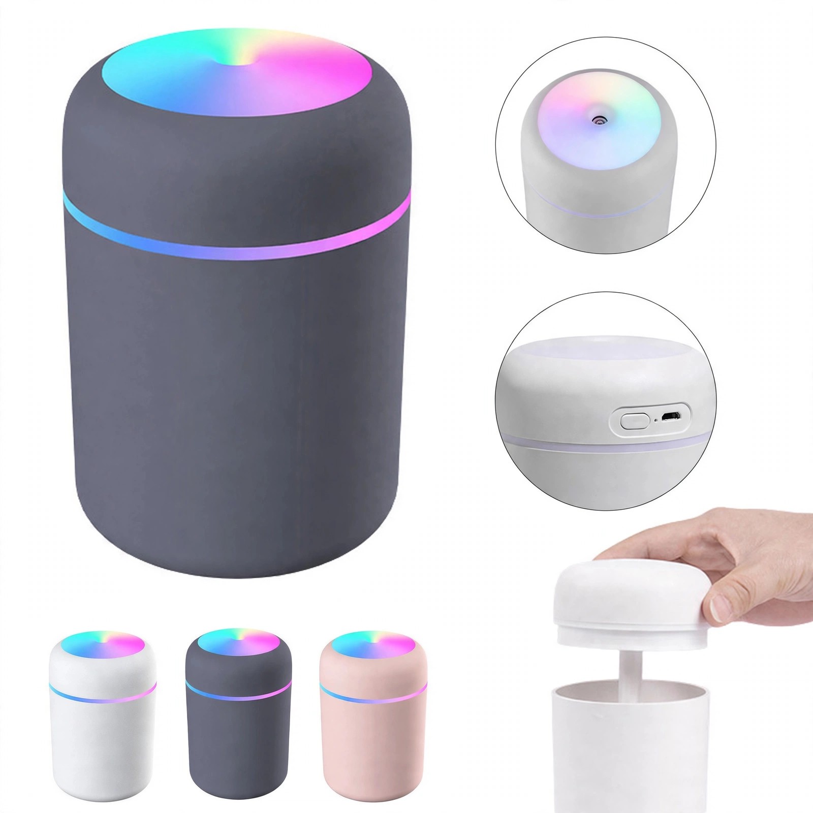 300 ml Mini Humidifier With Night Light