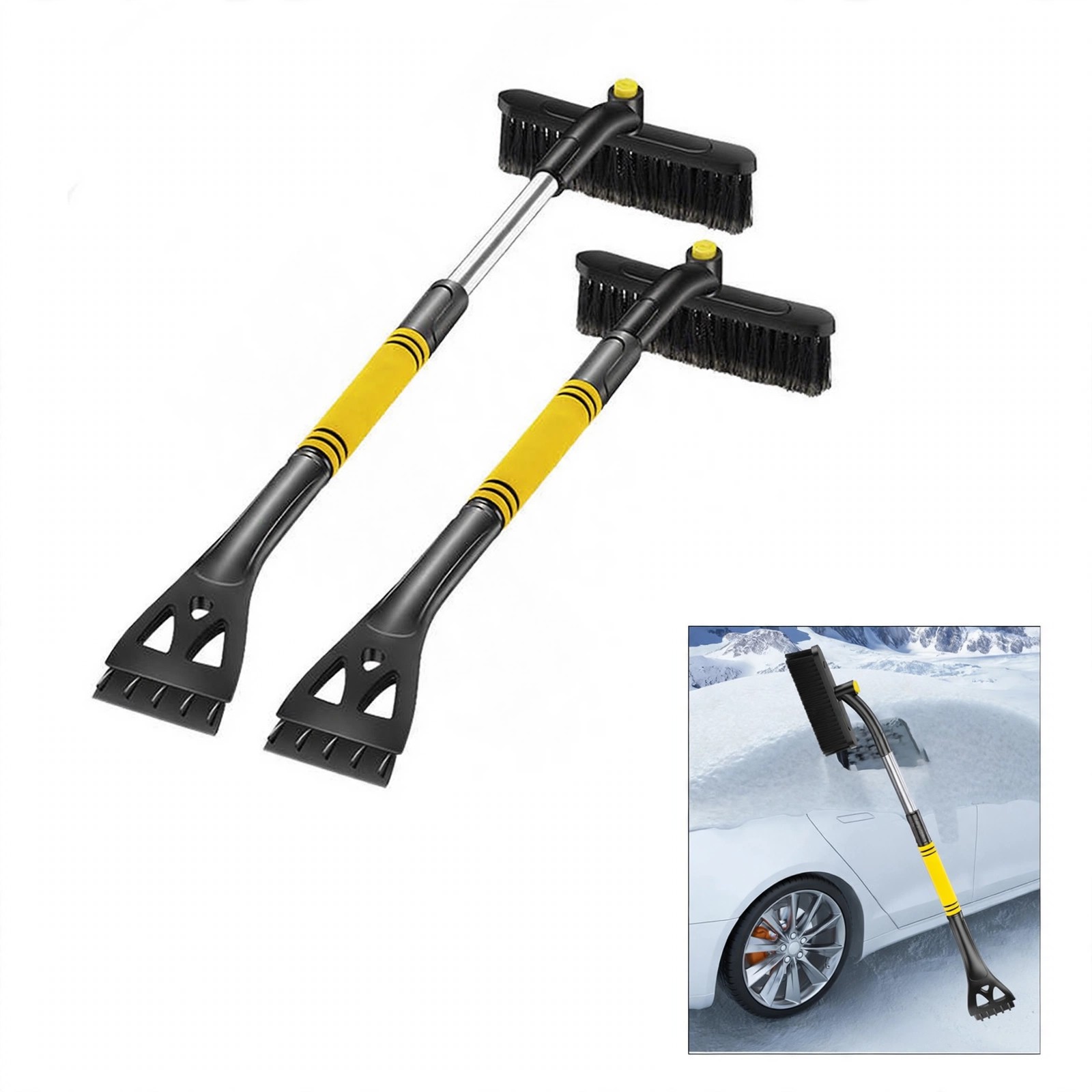 Telescoping Snow Brush With Ice Scraper