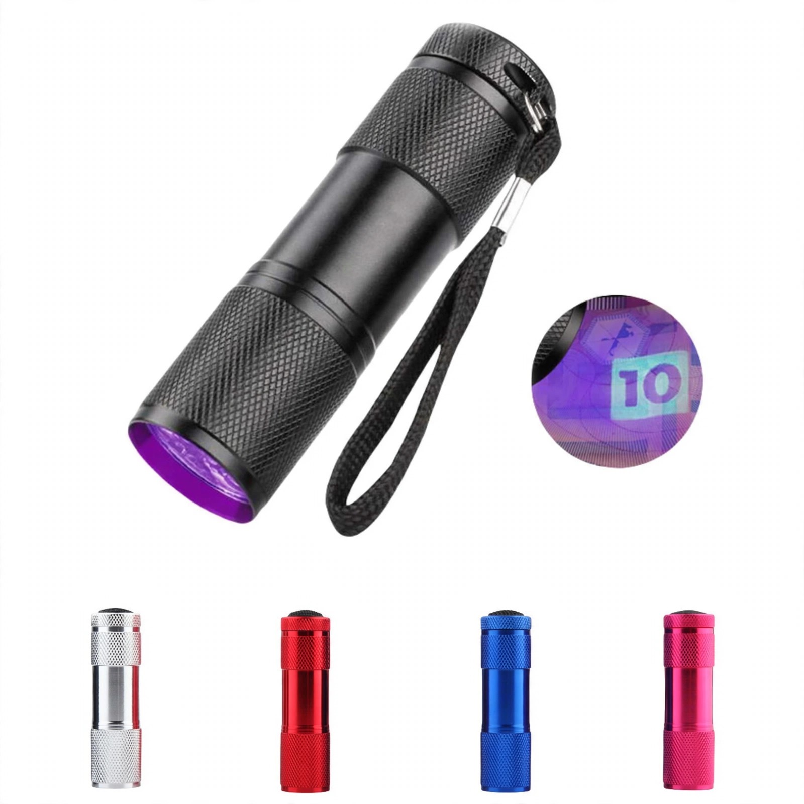 Aluminum UV Black Light Flashlight