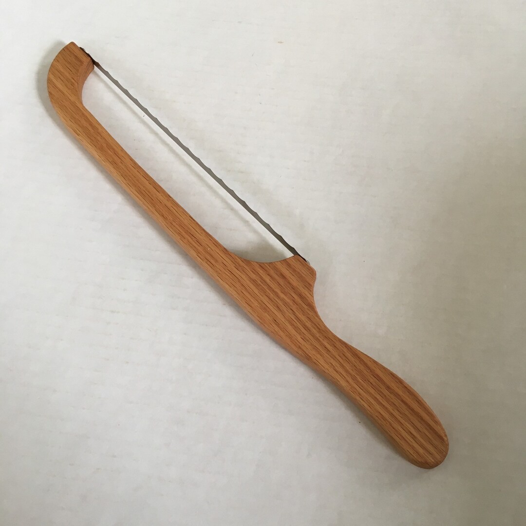Wooden Bow Bread Knife With Blade Cover
