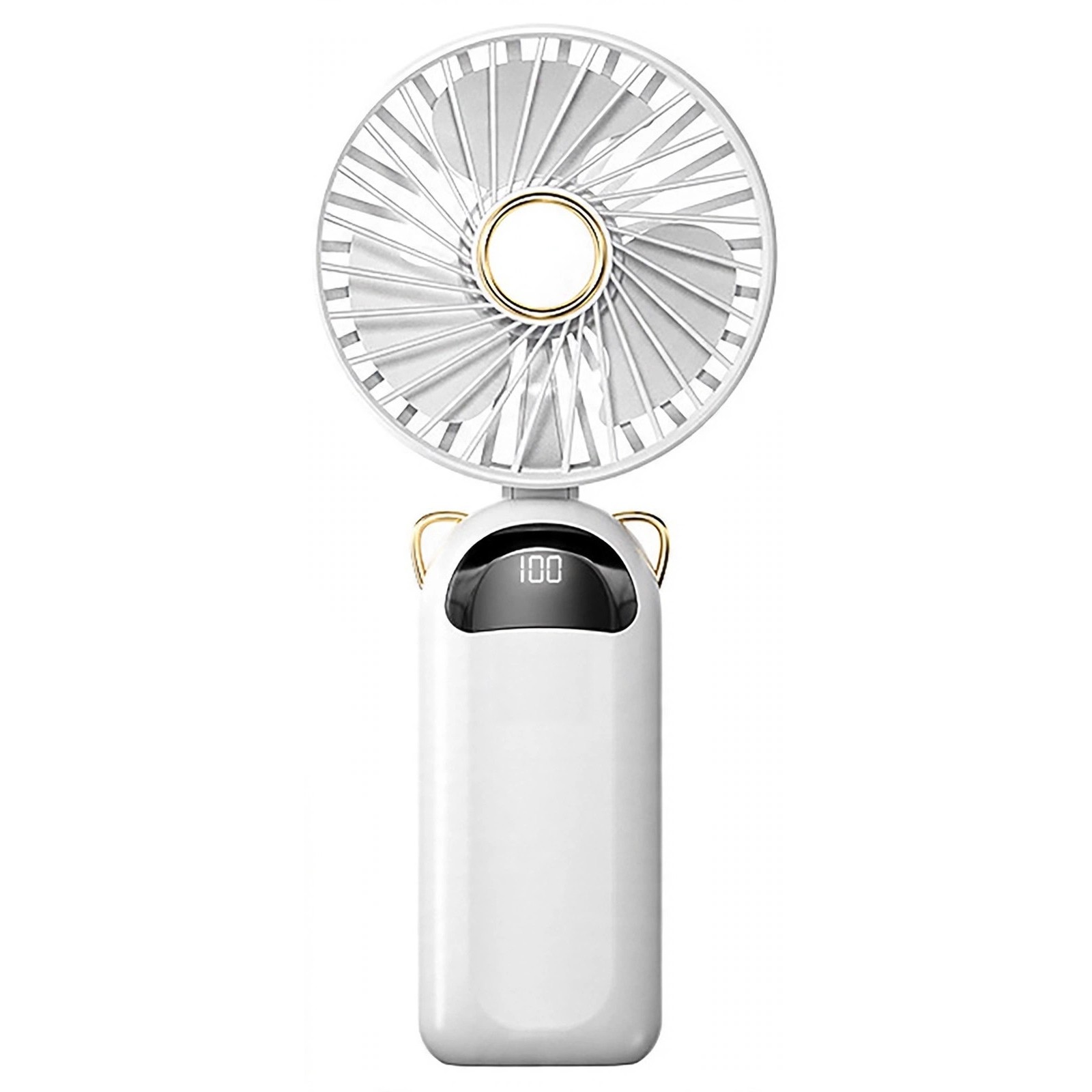 Portable Rechargeable Fan With Phone Holder