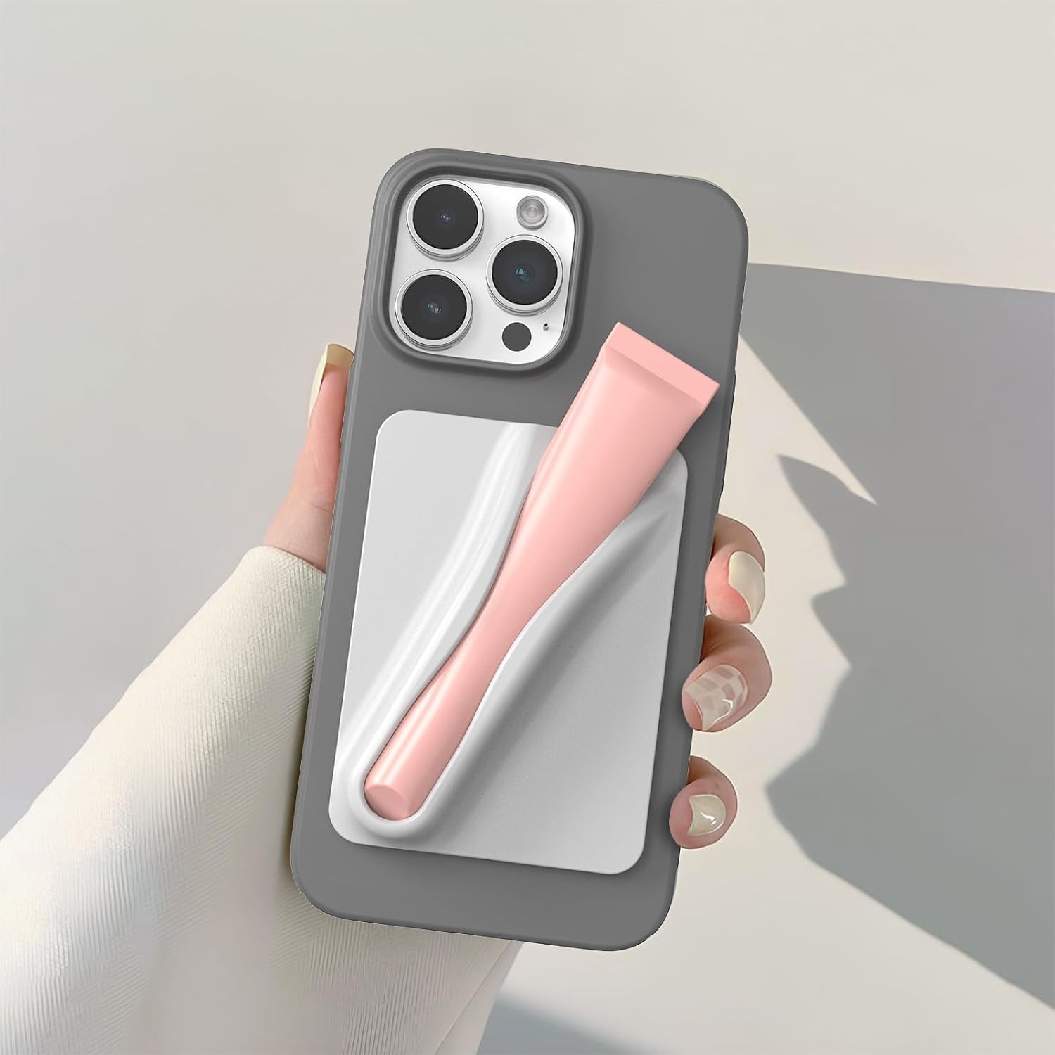 Stick-On Silicone Lip Balm Holder for Phones