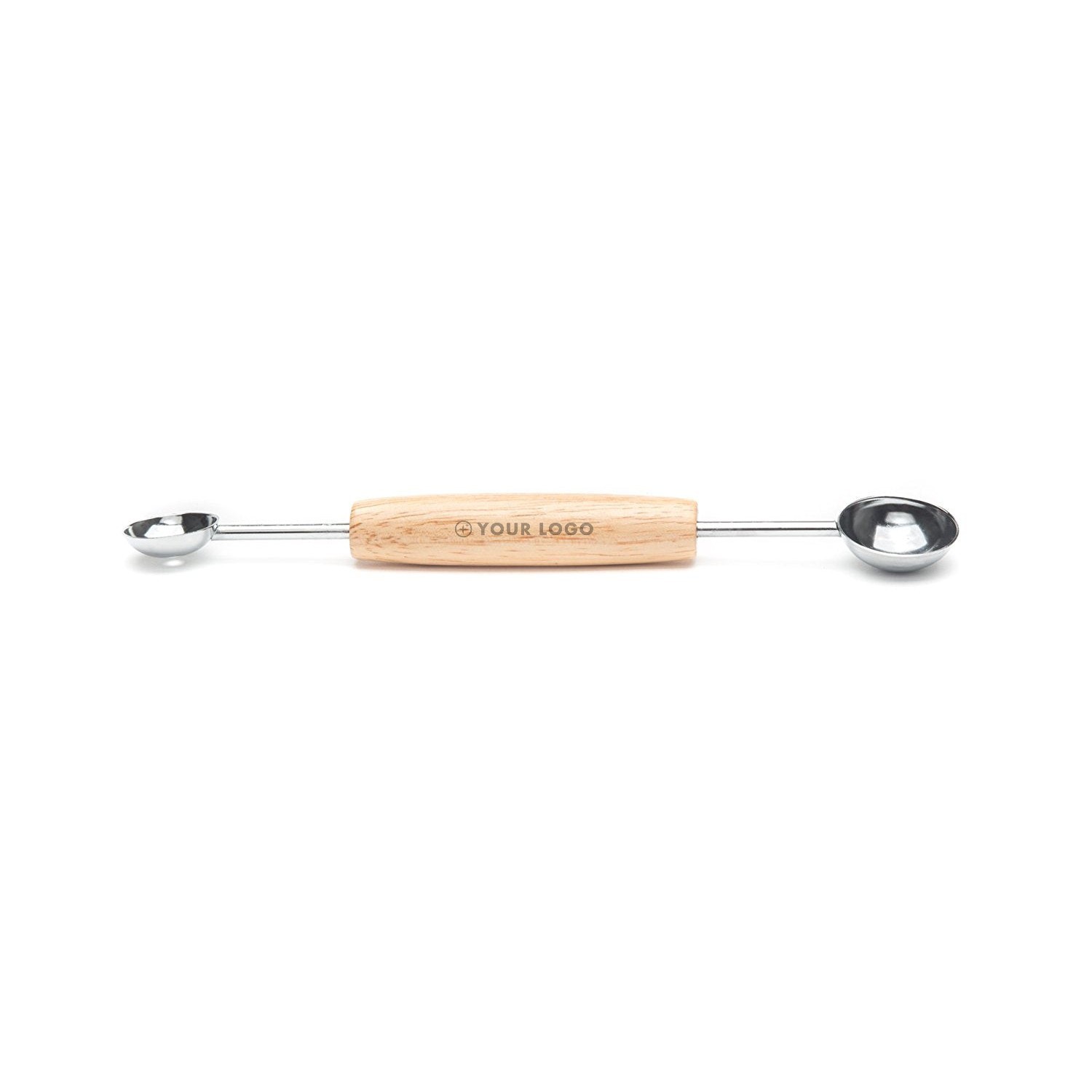 Double-Ended Melon Baller With Wooden Handle