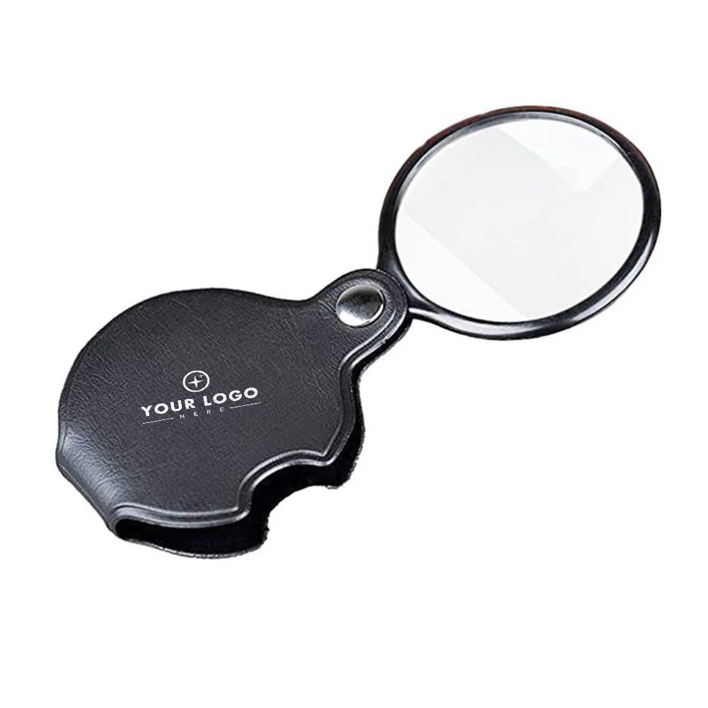 5X Pocket Magnifier With PU Leather Case