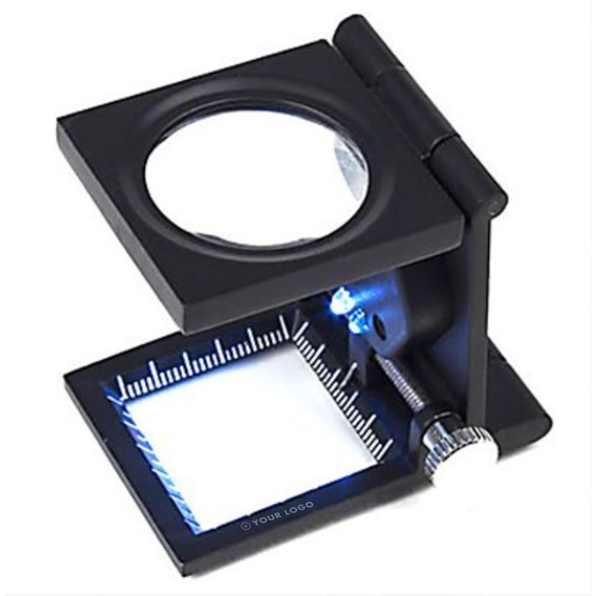 10X LED Folding Jeweler's Loupe With Measuring Scale