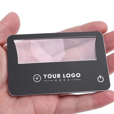 3X Credit Card Size LED Fresnel Magnifier