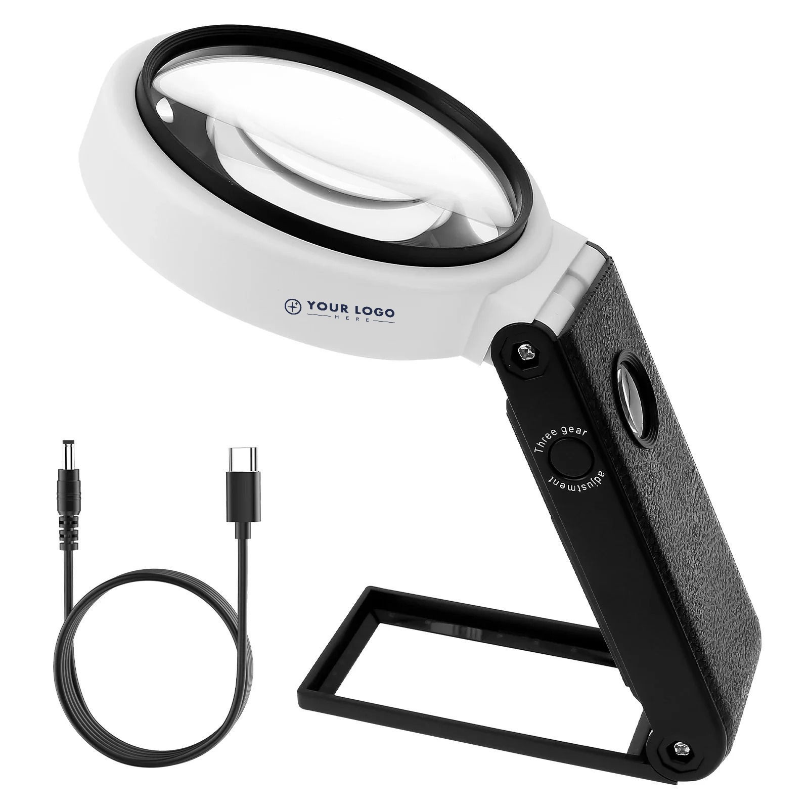 10X/25X Foldable Magnifying Glass With 33 LEDs and Stand