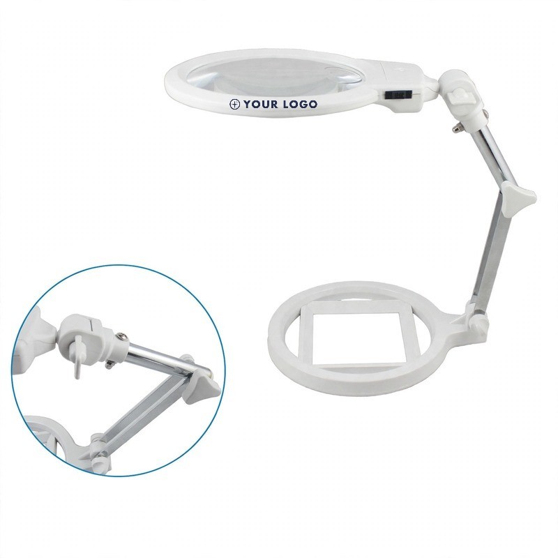 Hands-Free Lighted Reading Magnifier With Folding Stand