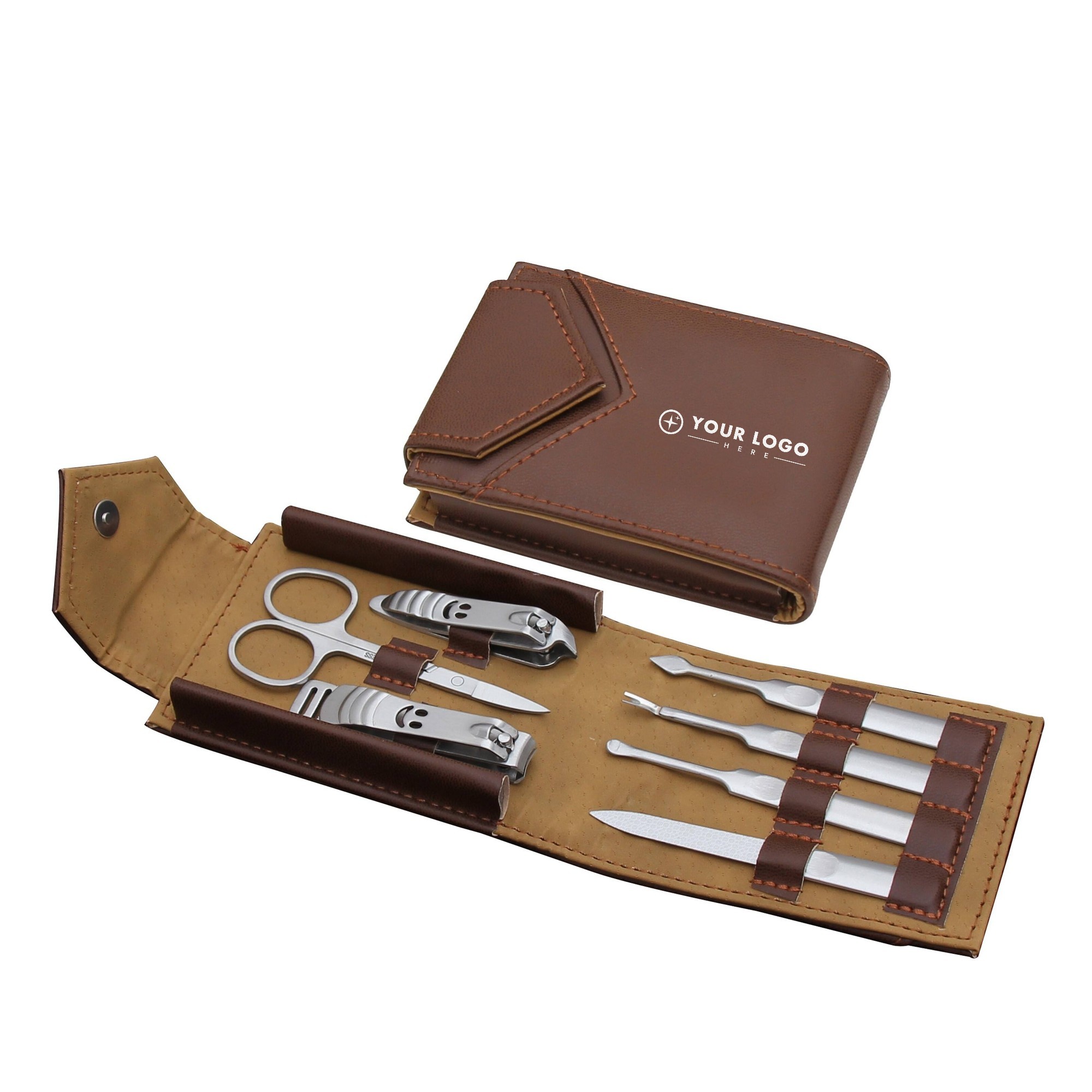 7-in-1 Stainless Steel Nail Care Set With Wallet Case