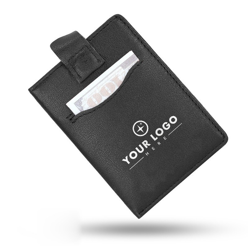 Slim Pull-Tab RFID-Blocking Leather Card Wallet
