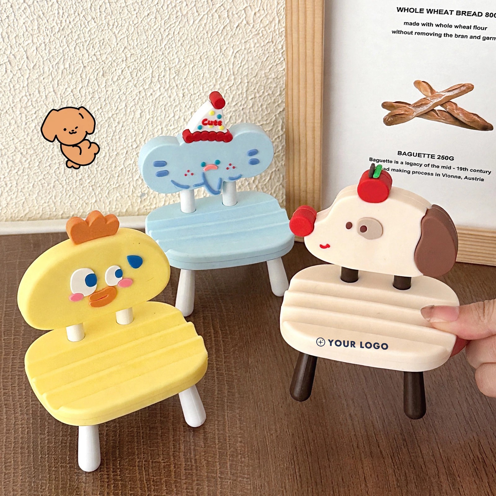 Mini Chair-Shaped Flat Phone Stand