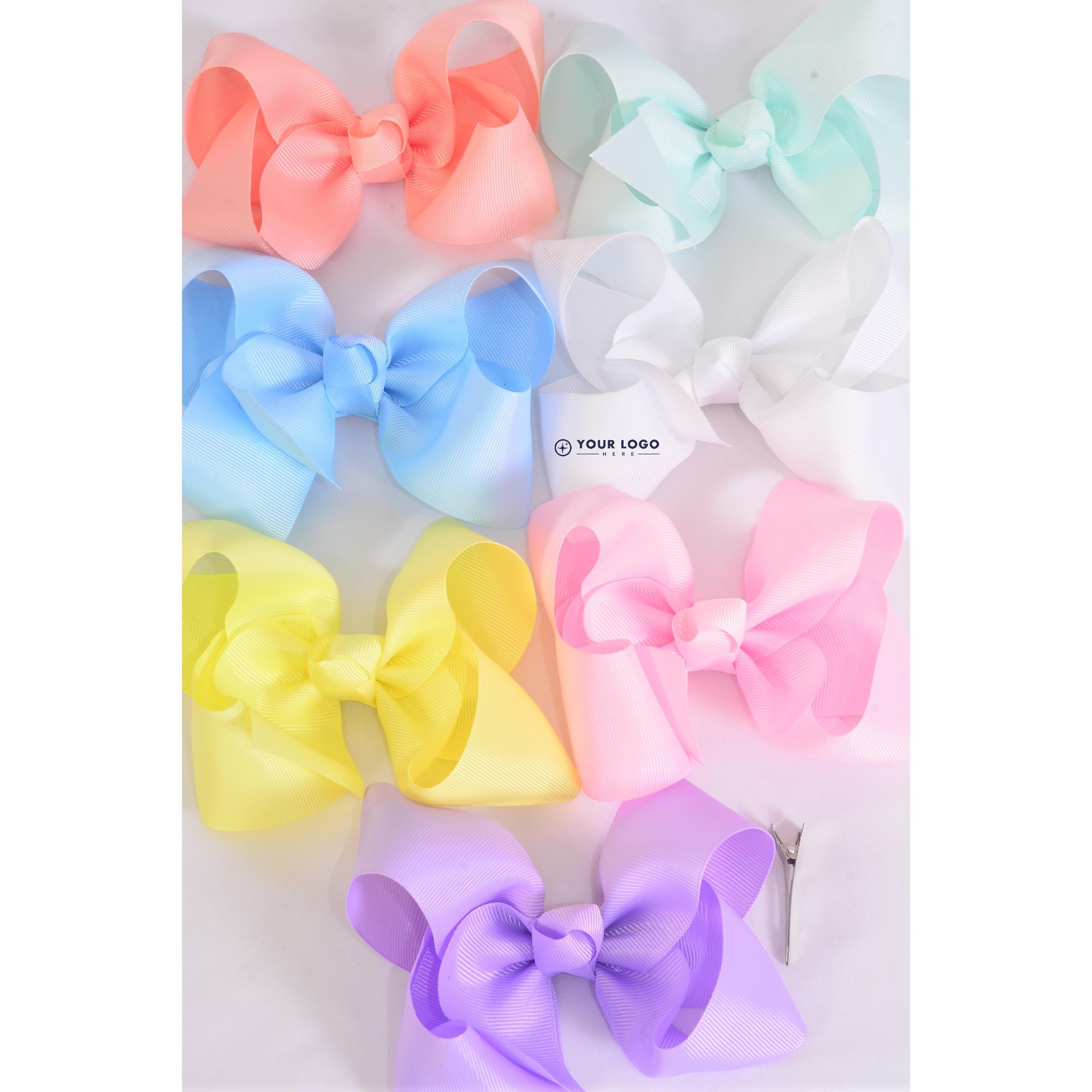 6" Hair Bow With Alligator Clip