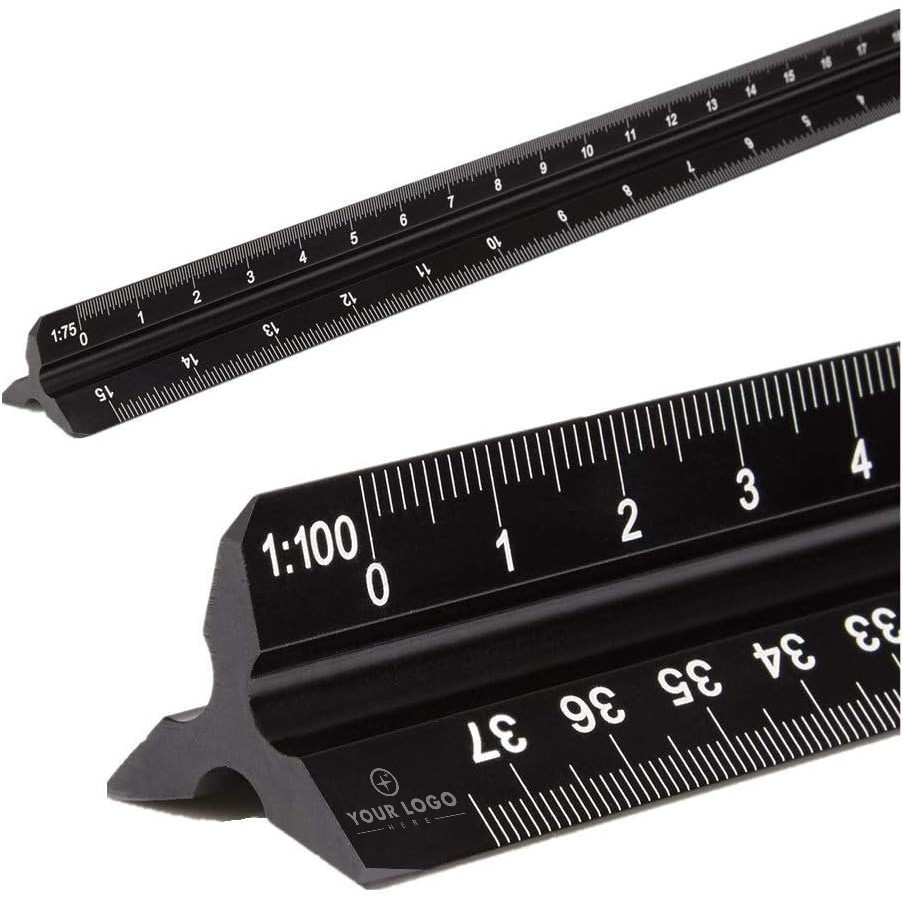 Triangular Aluminum Architect Scale Ruler