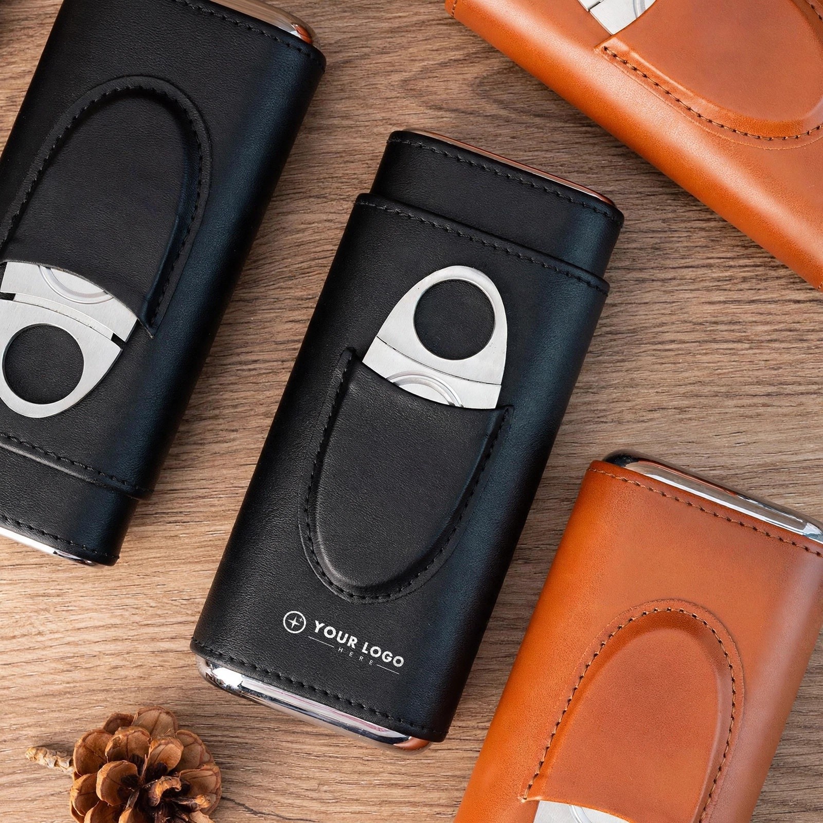 Leather Travel Cigar Case Sleeve